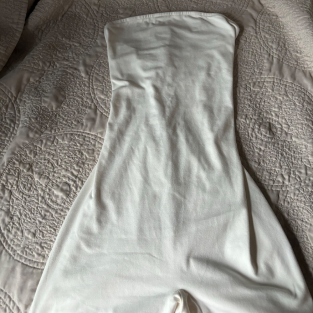 White Backless Tube Romper